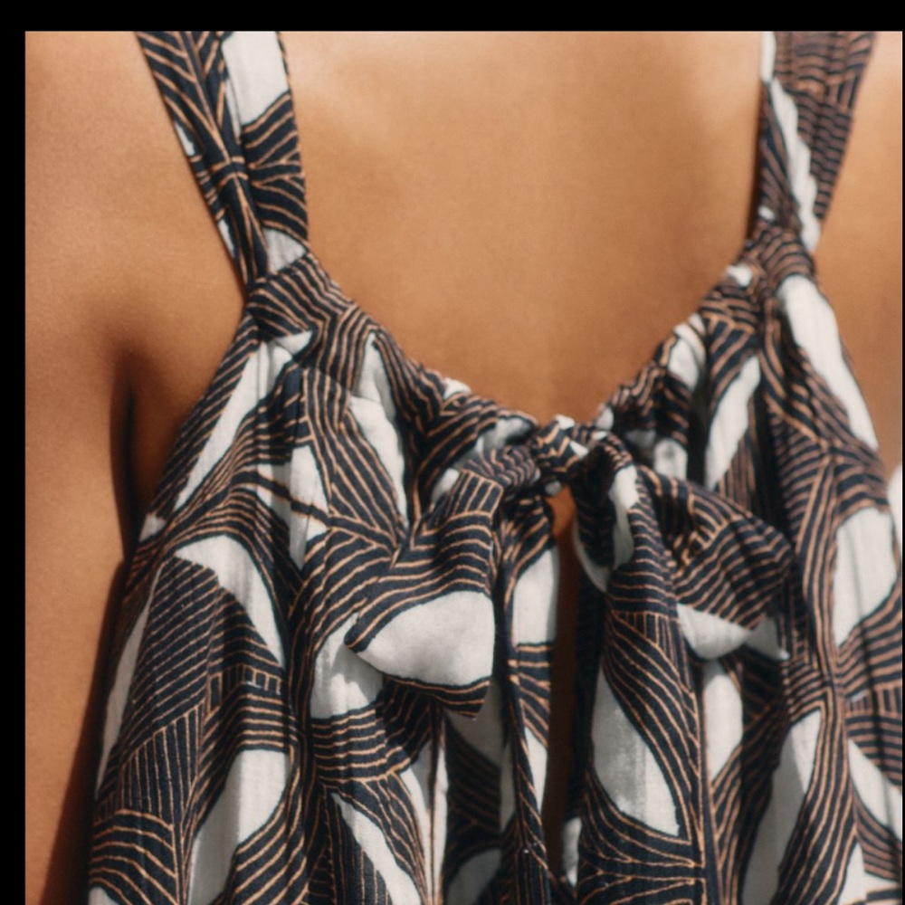 Tiered Gauze Bubble-Hem Mini Dress NWT - Picture 7 of 9